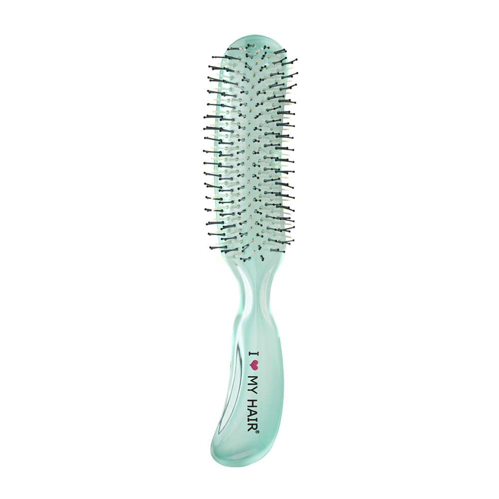 I LOVE MY HAIR Щетка парикмахерская для волос Aqua Brush, зеленая прозрачная М зубная щетка медик для брекет систем биоразлагаемая зеленый розовый 2 шт