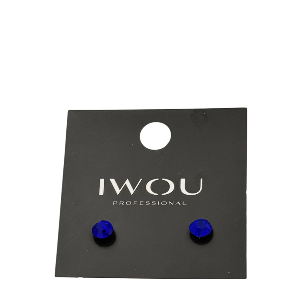 IWOU PROFESSIONAL Серьги гвоздики IWOU индиго 7мм, фото 1