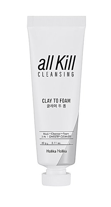 HOLIKA HOLIKA Маска-пенка очищающая с глиной Ол Килл / All Kill Cleansing Clay To Foam 60 мл