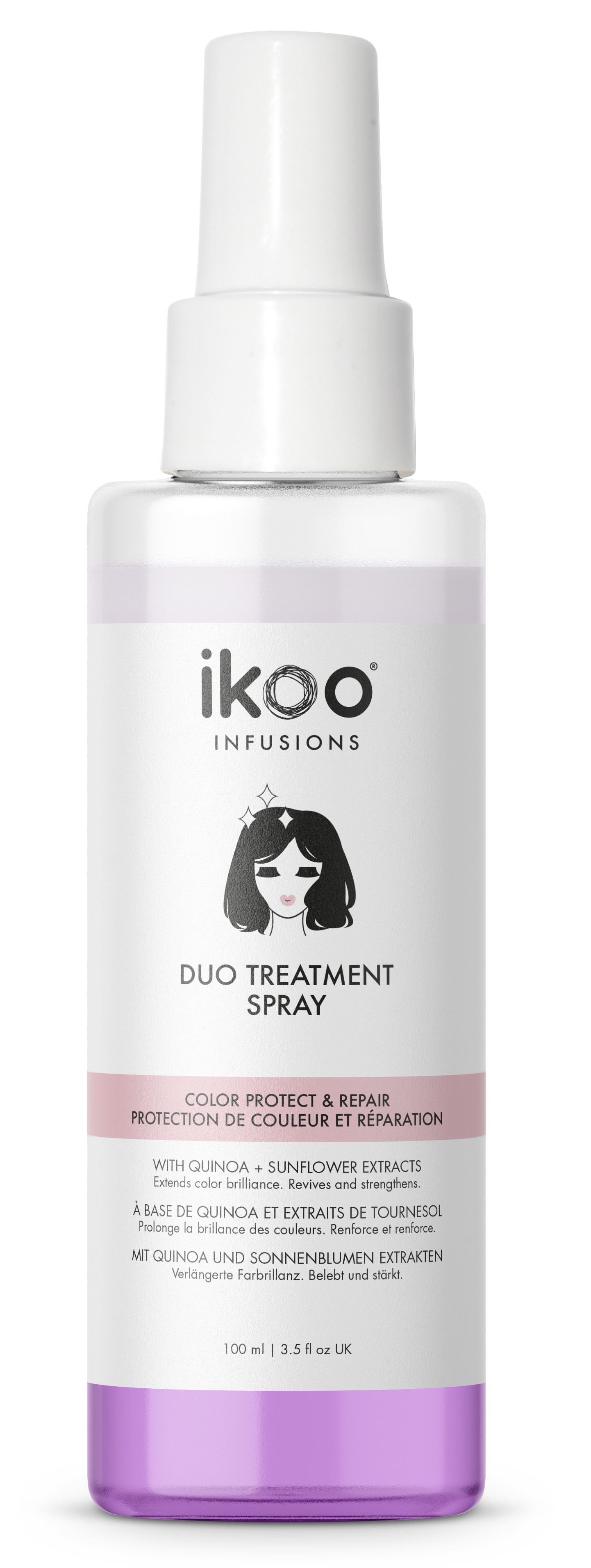 IKOO Спрей двойное восстановление Защита цвета и восстановление / Duo Treatment Spray Color Protect  Repair 100 мл