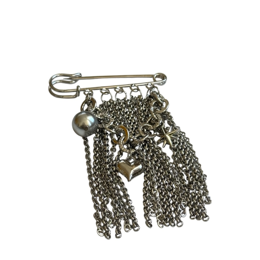 IWOU PROFESSIONAL Брошь-булавка с цепочками и подвесками, фото 2