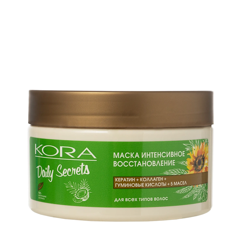 KORA Маска интенсивное восстановление для всех типов волос / KORA 250 мл алерана маска д волос интенсивное питание 150мл
