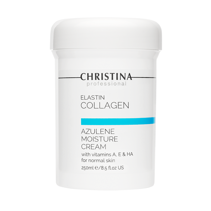CHRISTINA Крем увлажняющий азуленовый с коллагеном и эластином для нормальной кожи / Elastin Collagen 250 мл CHR103 - фото 1
