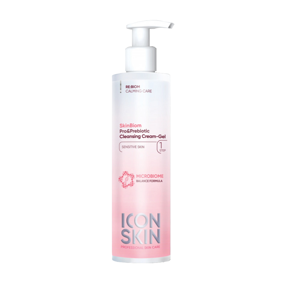 ICON SKIN Крем-гель очищающий для умывания c про- и пребиотиками / SkinBiom 150 мл, фото 4