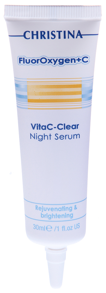 CHRISTINA Сыворотка осветляющая ночная / Vita C Clear Night Serum FLUOROXYGEN+C 30 мл