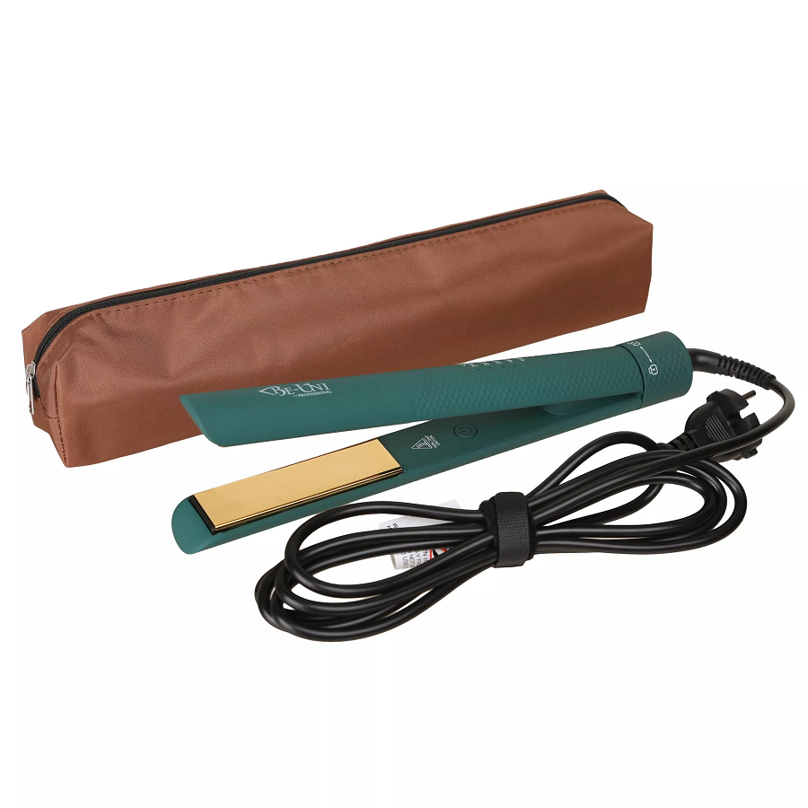 BE-UNI PROFESSIONAL Утюжок для выпрямления волос с золотым титановым покрытием GOLD TITAN V069, фото 5