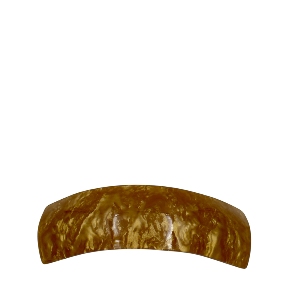 IWOU PROFESSIONAL Заколка - автомат Минерал прямоугольная янтарная 3*9,5см, фото 1