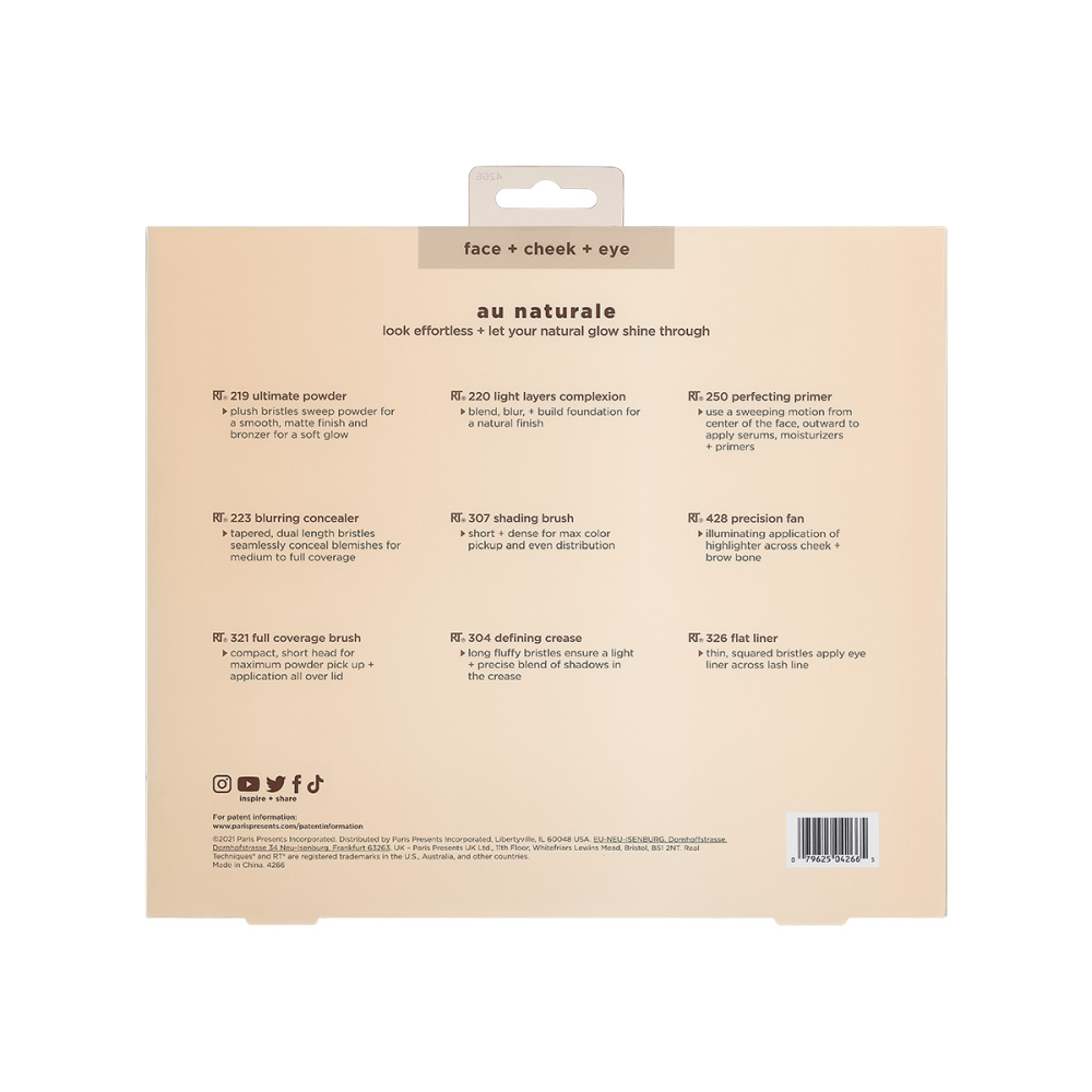 REAL TECHNIQUES Набор кистей для макияжа / Real Techniques Au Naturale Brush Kit, фото 3