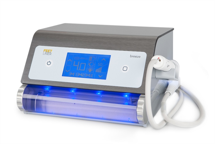 FEETLINER Аппарат педикюрный со спреем и подсветкой, серый, 40000 оборотов в минуту / FeetLiner Breeze LED