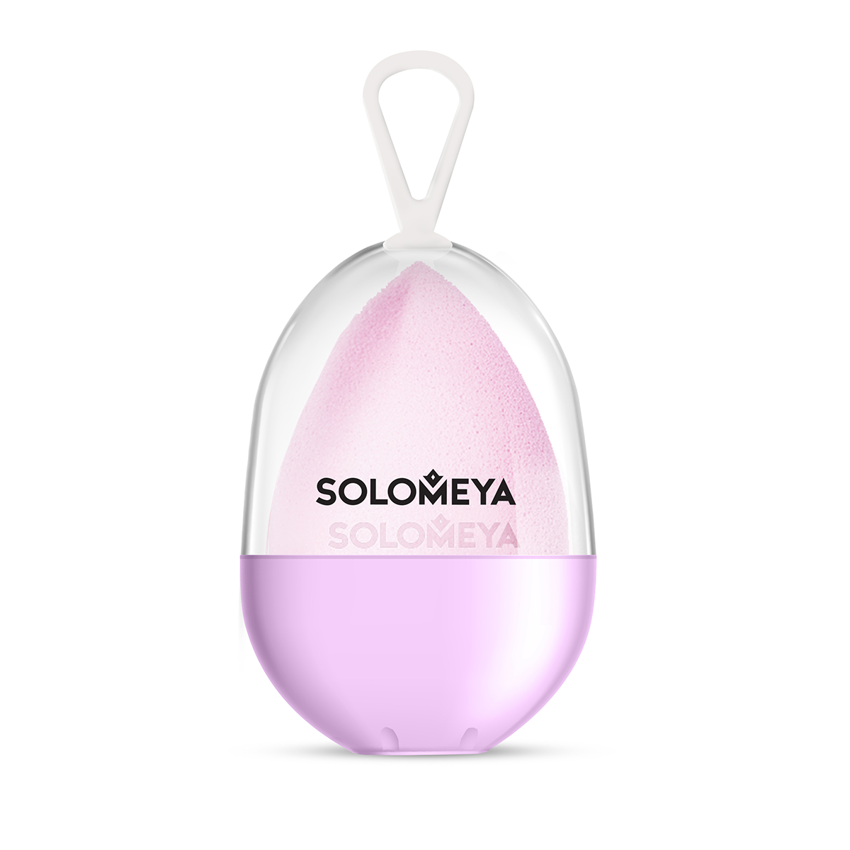 SOLOMEYA Спонж косметический для макияжа со срезом лиловый / Flat End blending sponge,  lilac 1 шт