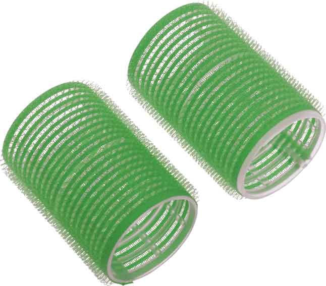 DEWAL BEAUTY Бигуди-липучки зеленые, d 48x63 мм 10 шт