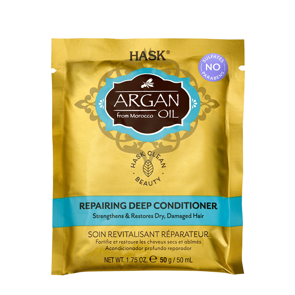 HASK Кондиционер восстанавливающий для волос с аргановым маслом / Argan Oil Repairing Conditioner 50 мл hask кондиционер для волос увлажняющий с маслом макадамии