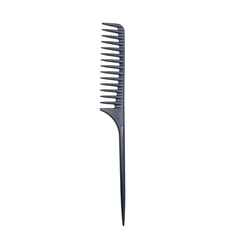 DEWAL PROFESSIONAL Гребень Nano для длинных волос, антистатик, черный 28,5 см dewal professional расческа рабочая nano комбинированная антистатик черная 18 5 см