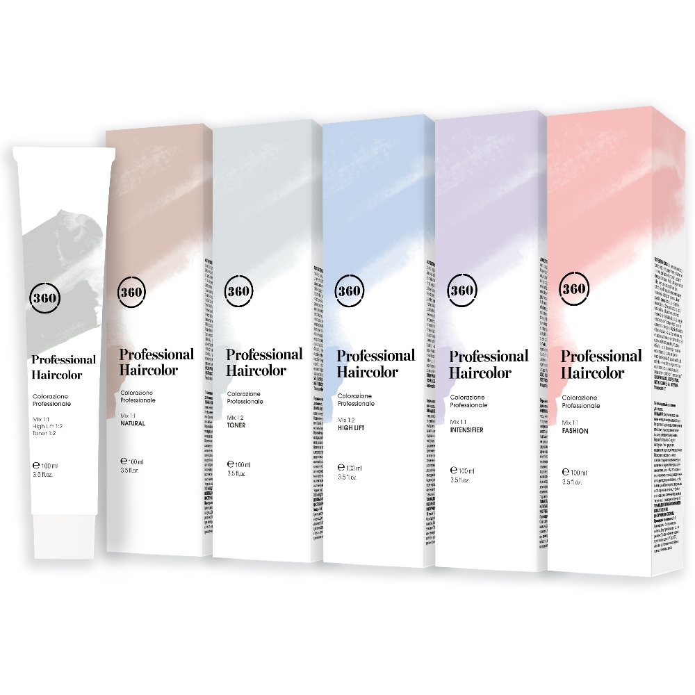 360 HAIR PROFESSIONAL 12.21 краситель перманентный для волос, экстра светлый фиолетово-пепельный блондин / Permanent Haircolor 100 мл, фото 3