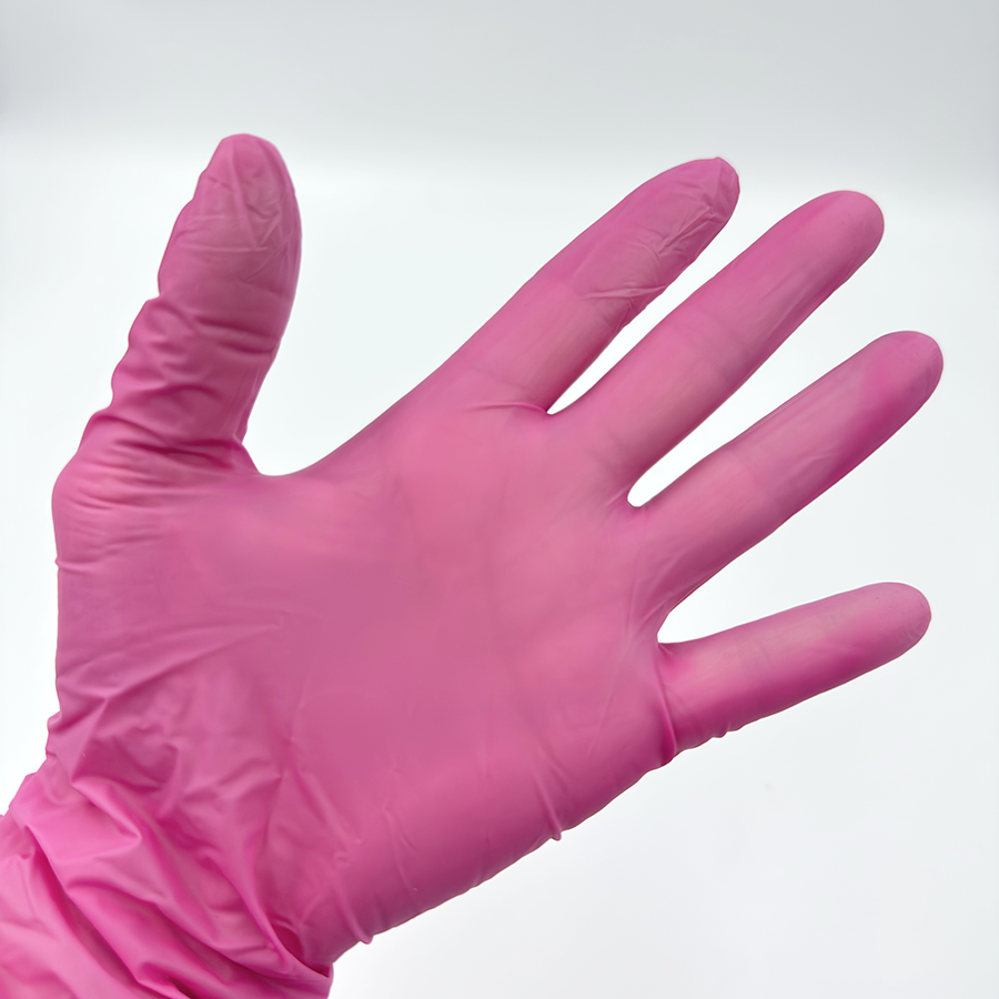 IWOU PROFESSIONAL Перчатки вин-нитр M розовые/ Wally Plastic 100 шт, фото 3