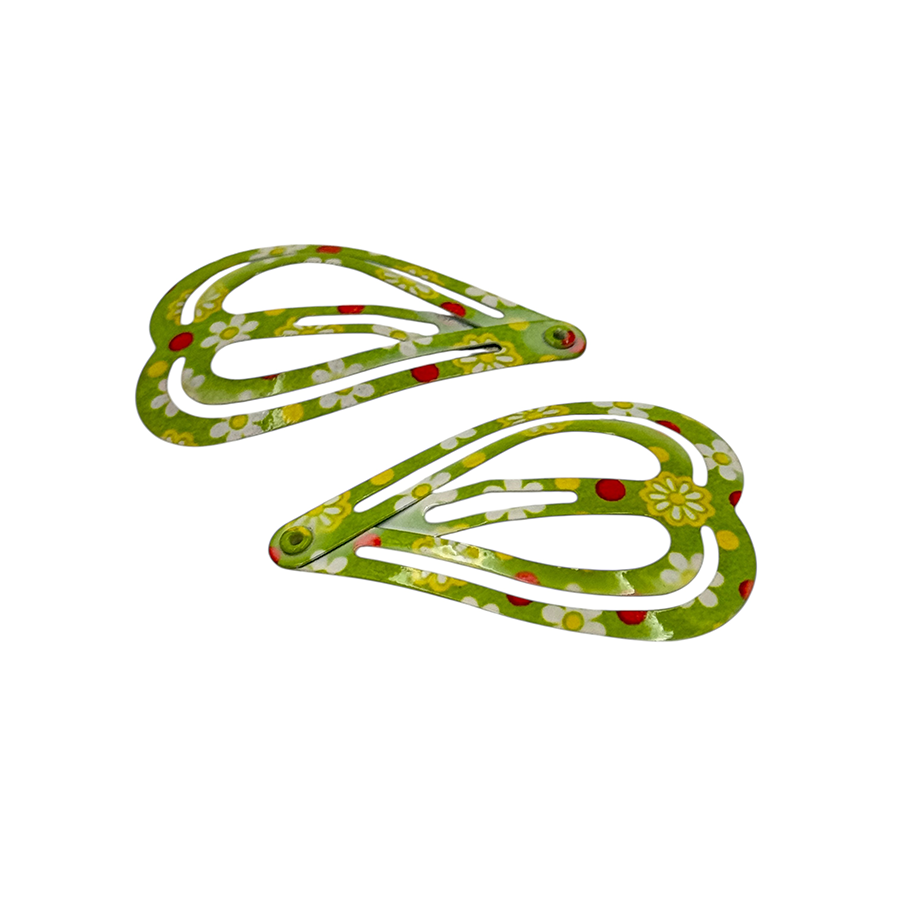 IWOU PROFESSIONAL Заколка клик-клак разноцветные Сердечки 2шт, фото 4