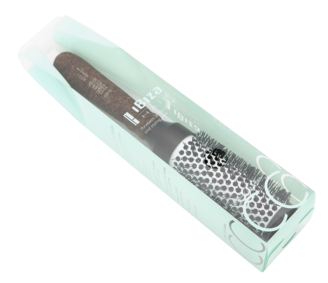 IBIZA HAIR Щетка круглая, керамическая для укладки волос, диаметр 50 мм (пробка), фото 5