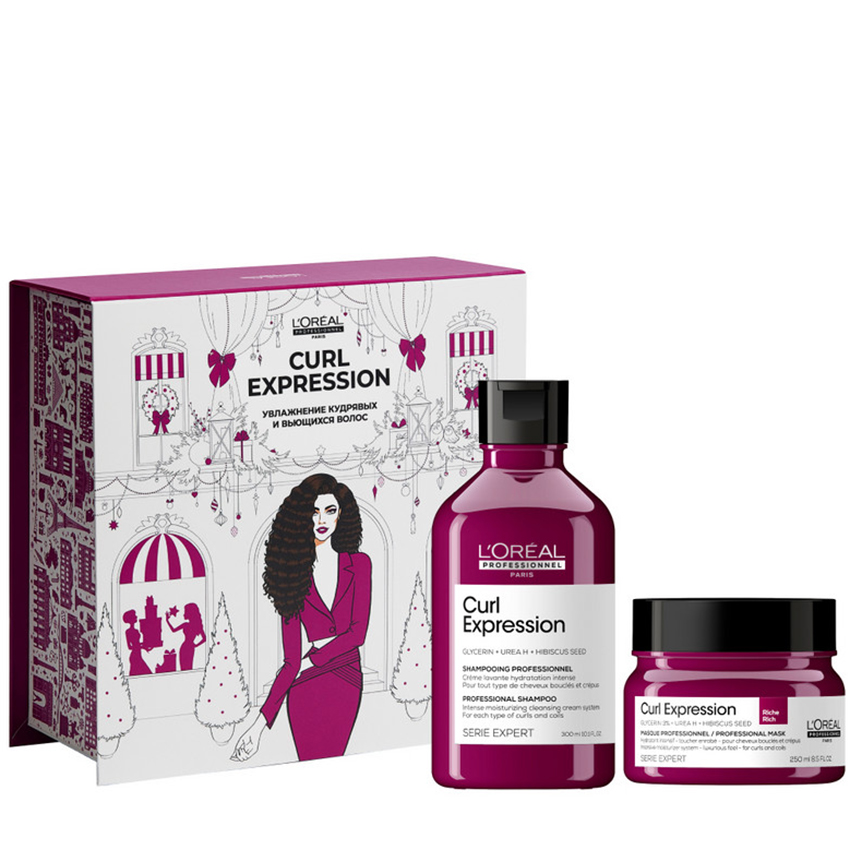 L'OREAL PROFESSIONNEL Набор для кудрявых волос (шампунь 300 мл + маска 250 мл) Curl Expression, фото 2