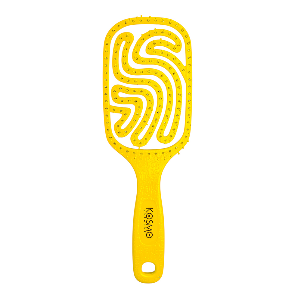 KOSMO SHTUCHKI Расческа KosmoShtuchki продувная широкая коралл, цветной микс, фото 3