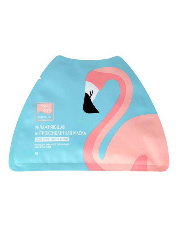 Купить BEAUTY STYLE Маска тканевая увлажняющая антиоксидантная для всех типов кожи Фламинго / Lovely Care 30 г