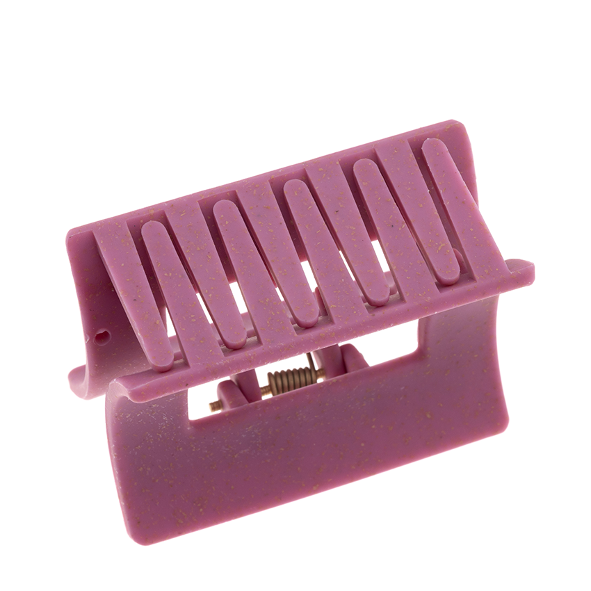 DEWAL BEAUTY Заколка-краб для волос малая, прямоугольная, ягодная 1 шт, фото 2