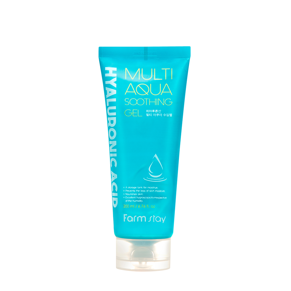 FARMSTAY Гель универсальный интенсивно увлажняющий для лица и тела / Hyaluronic Acid Multi Aqua Soothing Gel 200 мл, фото 1