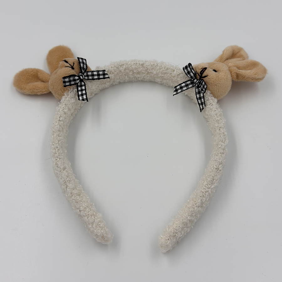 IWOU PROFESSIONAL Ободок для волос Зайки белый 1 шт, фото 3