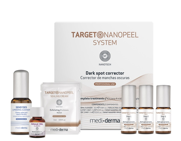 MEDI+DERMA Набор Система для коррекции пигментных пятен (лосьон 20 мл, пилинг 2*5 мл, мист 3*7 мл, крем 4*3 мл) / TARGET Nanopeel system, фото 2