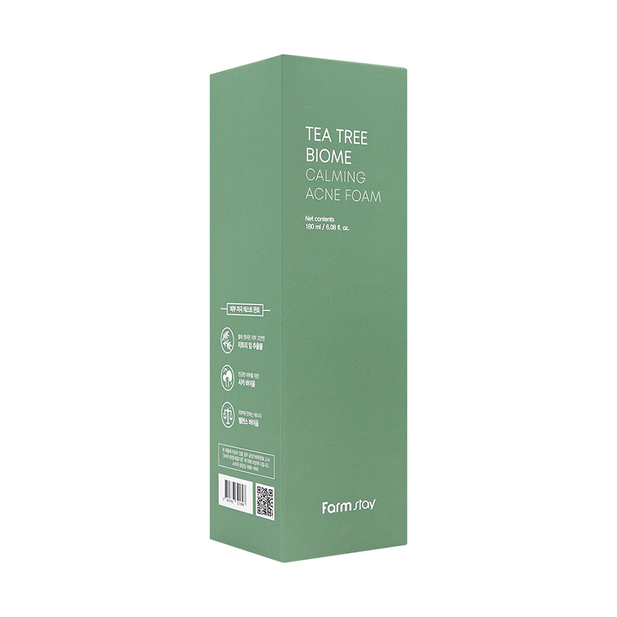 FARMSTAY Пенка успокаивающая для лица с чайным деревом / Tea Tree Biome Calming Acne Foam 180 мл, фото 2