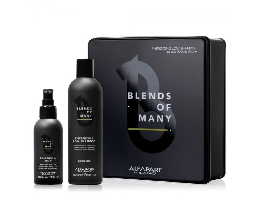 ALFAPARF MILANO Набор подарочный мужской (шампунь 250 мл, бальзам для бороды и кожи 100 мл) BOM GIFT BOX 2020