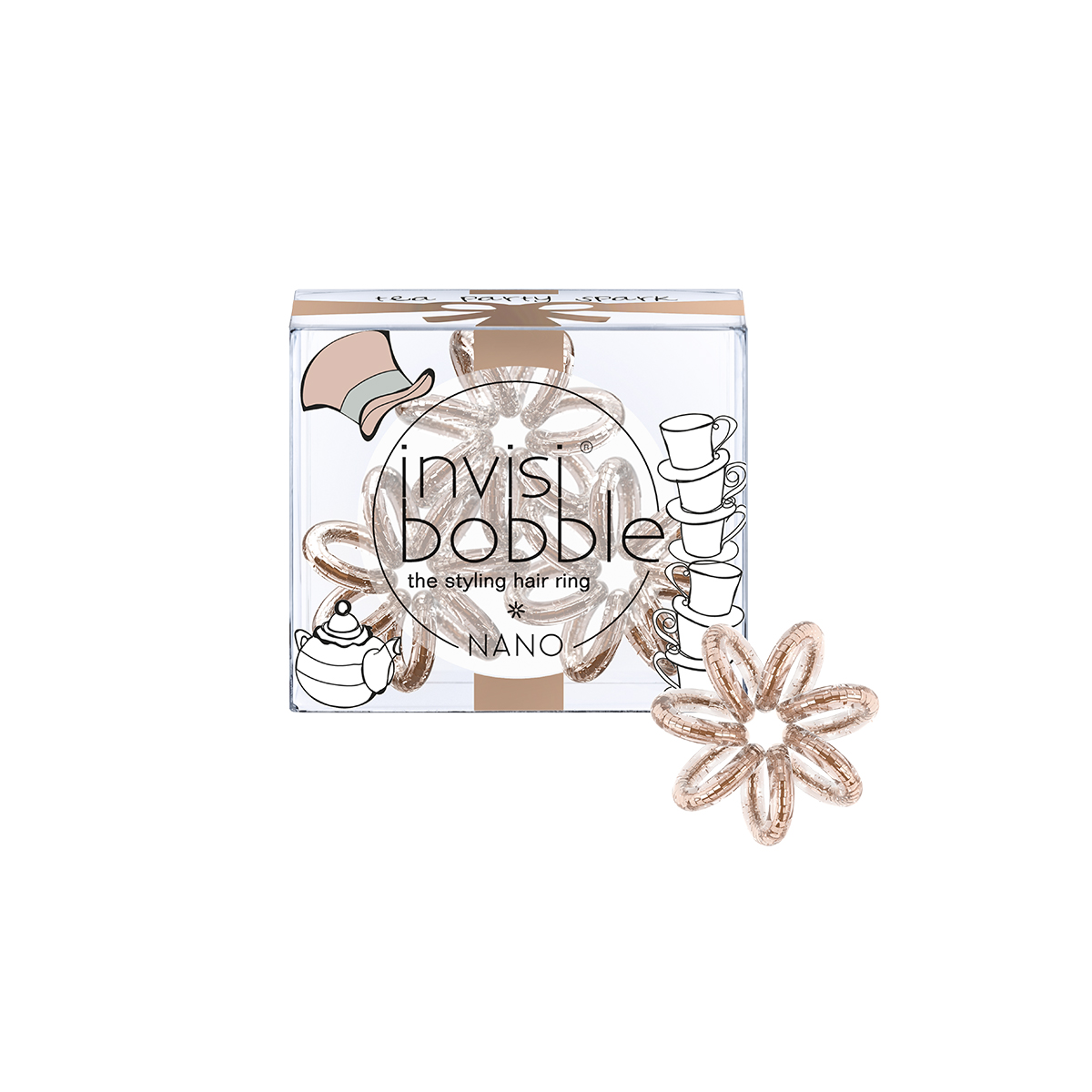 INVISIBOBBLE Резинка-браслет для волос / NANO Tea Party Spark, фото 1