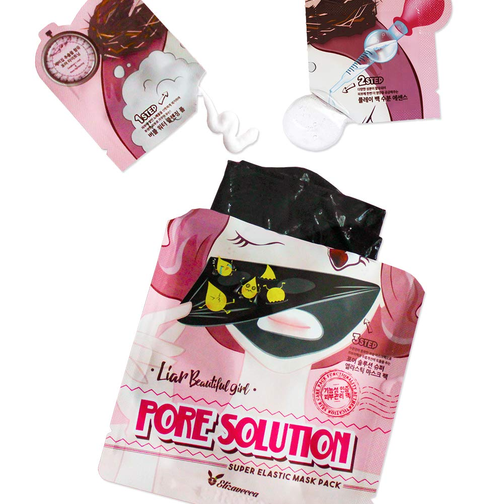 ELIZAVECCA Маска трехступенчатая для проблемной кожи / 3-Step Pore Solution Super Elastic Mask 10 шт, фото 4