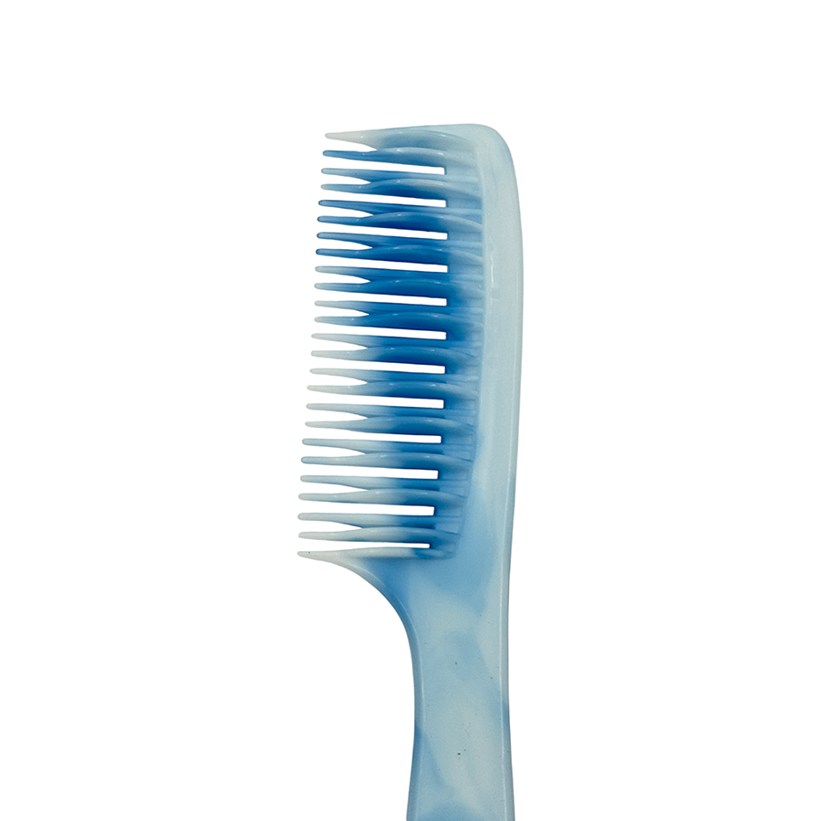 IWOU PROFESSIONAL Расческа-гребень Градиент бело-голубая 21см, фото 2