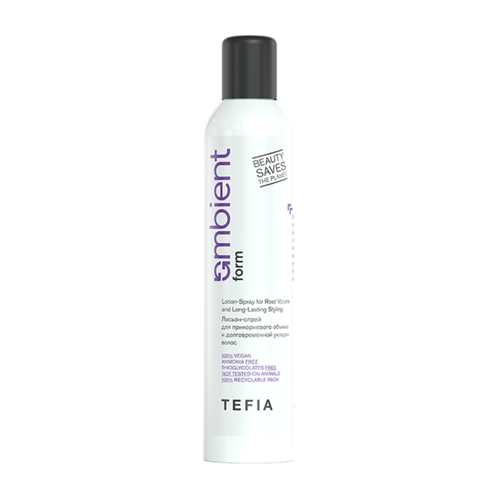 TEFIA Лосьон-спрей для прикорневого объема и долговременной укладки волос / AMBIENT Form 250 мл лосьон для прикорневого объема anti gravity