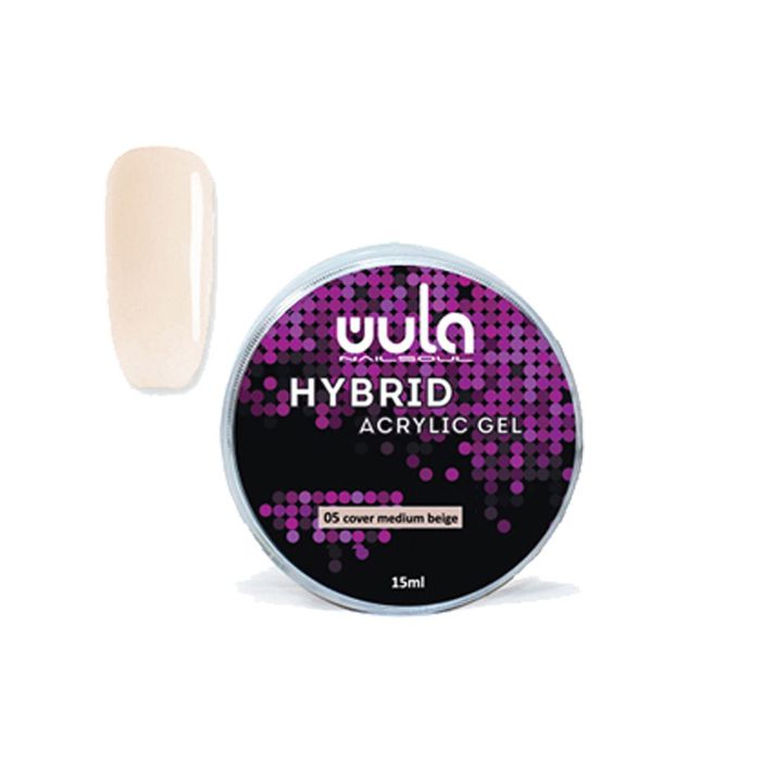 WULA NAILSOUL 05 гель акриловый / Hybrid acrylic gel, cover medium beige 15 мл