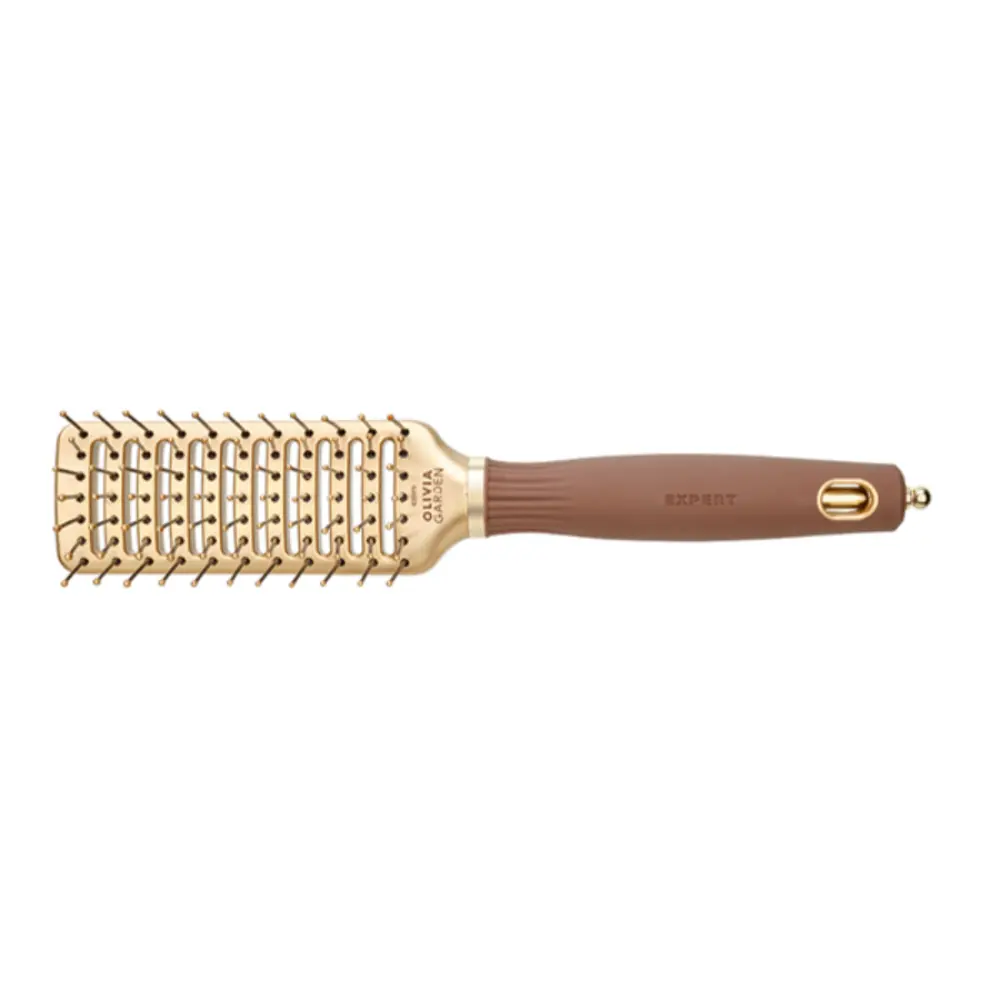 OLIVIA GARDEN Щетка OG Expert Style Vent Nylon Bristles Gold&Brown