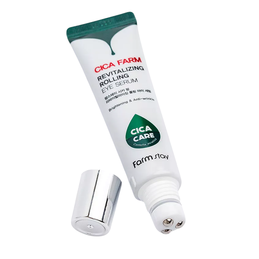 FARMSTAY Сыворотка-роллер для сияния области вокруг глаз / Cica Farm Revitalizing Rolling Eye Serum 25 мл, фото 3
