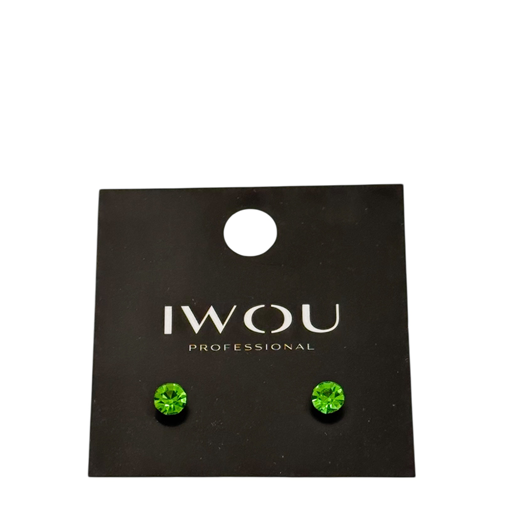 IWOU PROFESSIONAL Серьги гвоздики IWOU молодая трава 7мм, фото 1