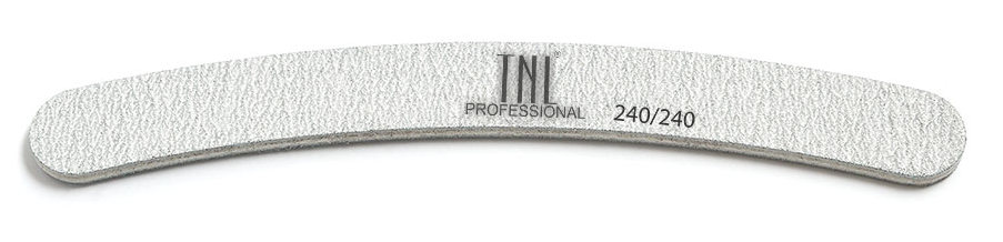 TNL Professional Пилка бумеранг для ногтей 240/240, серая (в индивидуальной упаковке), фото 1