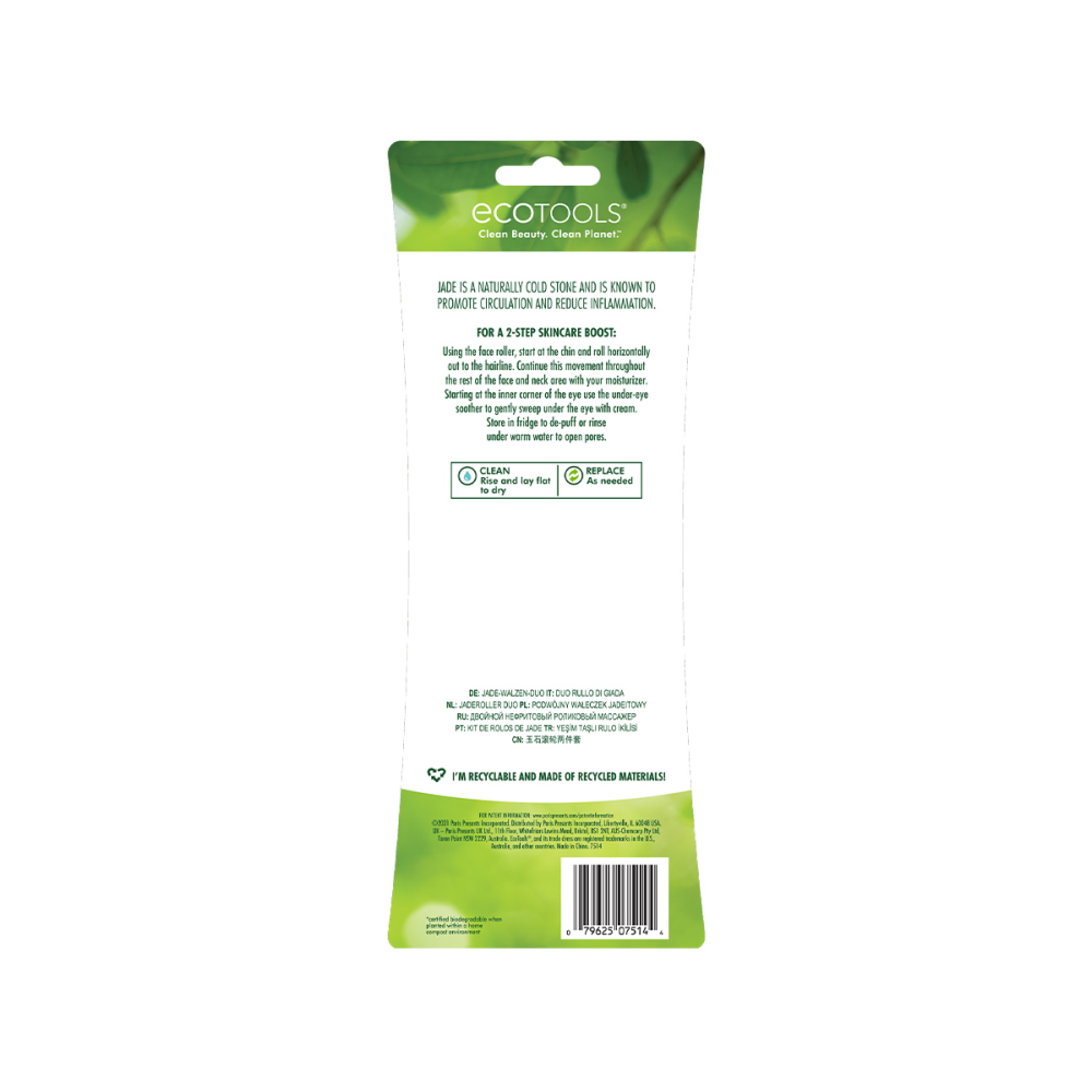 ECOTOOLS Набор массажеров для лица из нефрита / Jade Roller Duo, фото 3