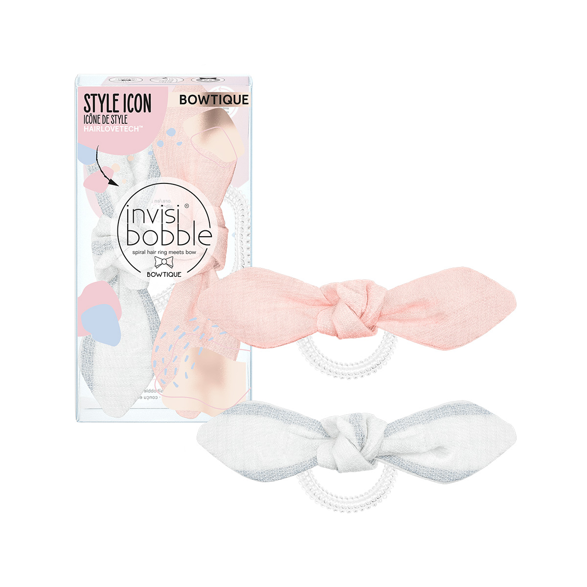 

INVISIBOBBLE Резинка для волос с бантиком / BOWTIQUE DUO Nordic Breeze Summer Lemming Go 2 шт