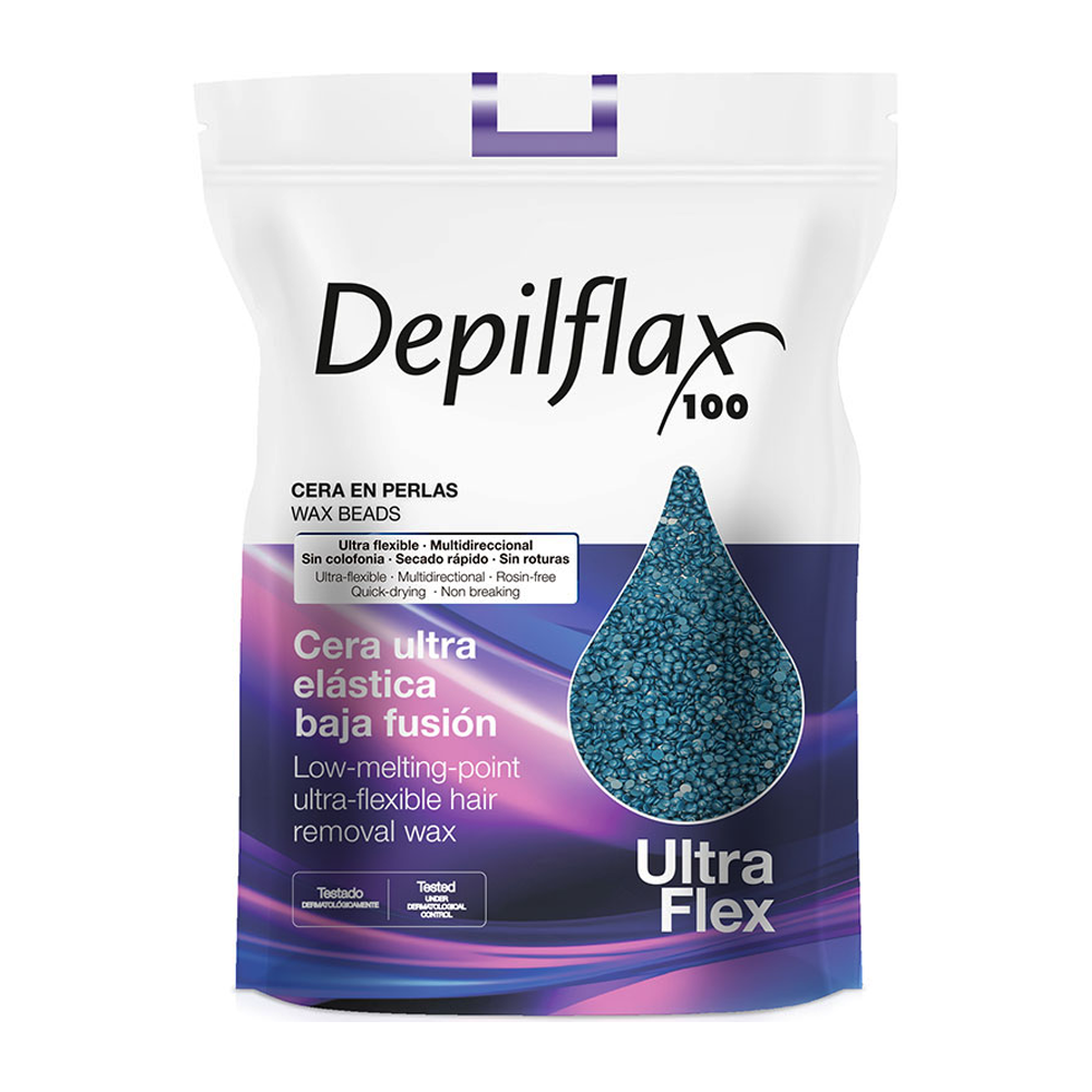 

DEPILFLAX 100 Воск пленочный синтетический, высокоэластичный в гранулах, синий / Ultra Flex 1000 гр