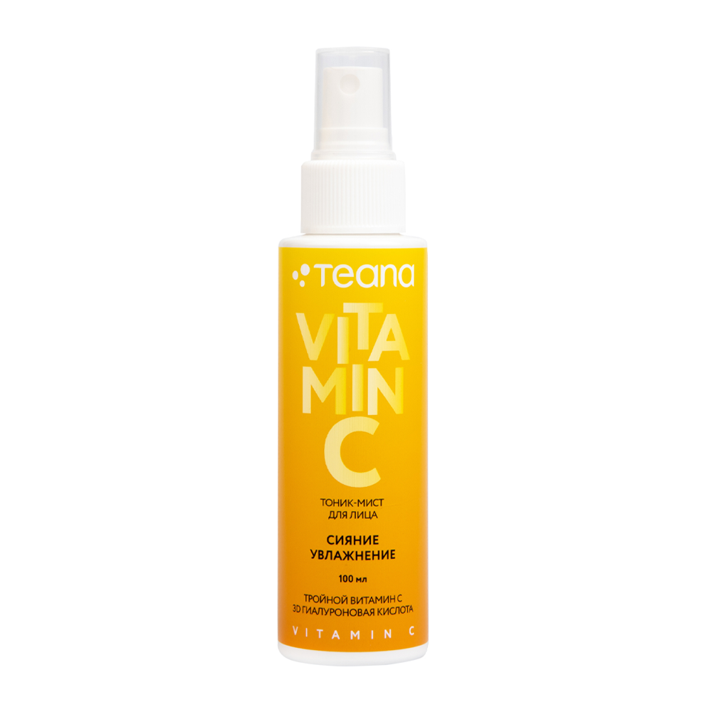 TEANA Тоник-мист для лица сияние и увлажнение / Teana VITAMIN C 100 мл, фото 1