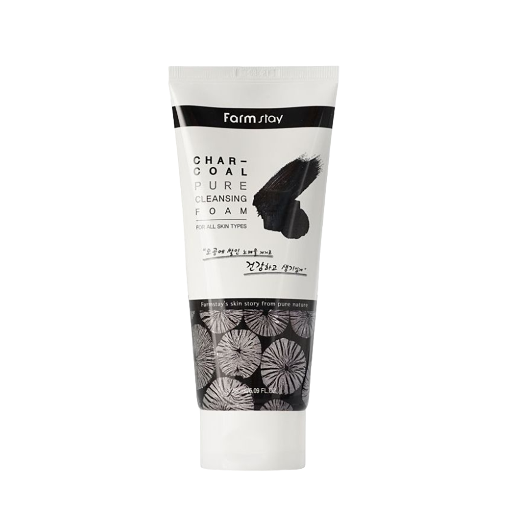 FARMSTAY Пенка очищающая с древесным углем / PURE CLEANSING FOAM 180 мл