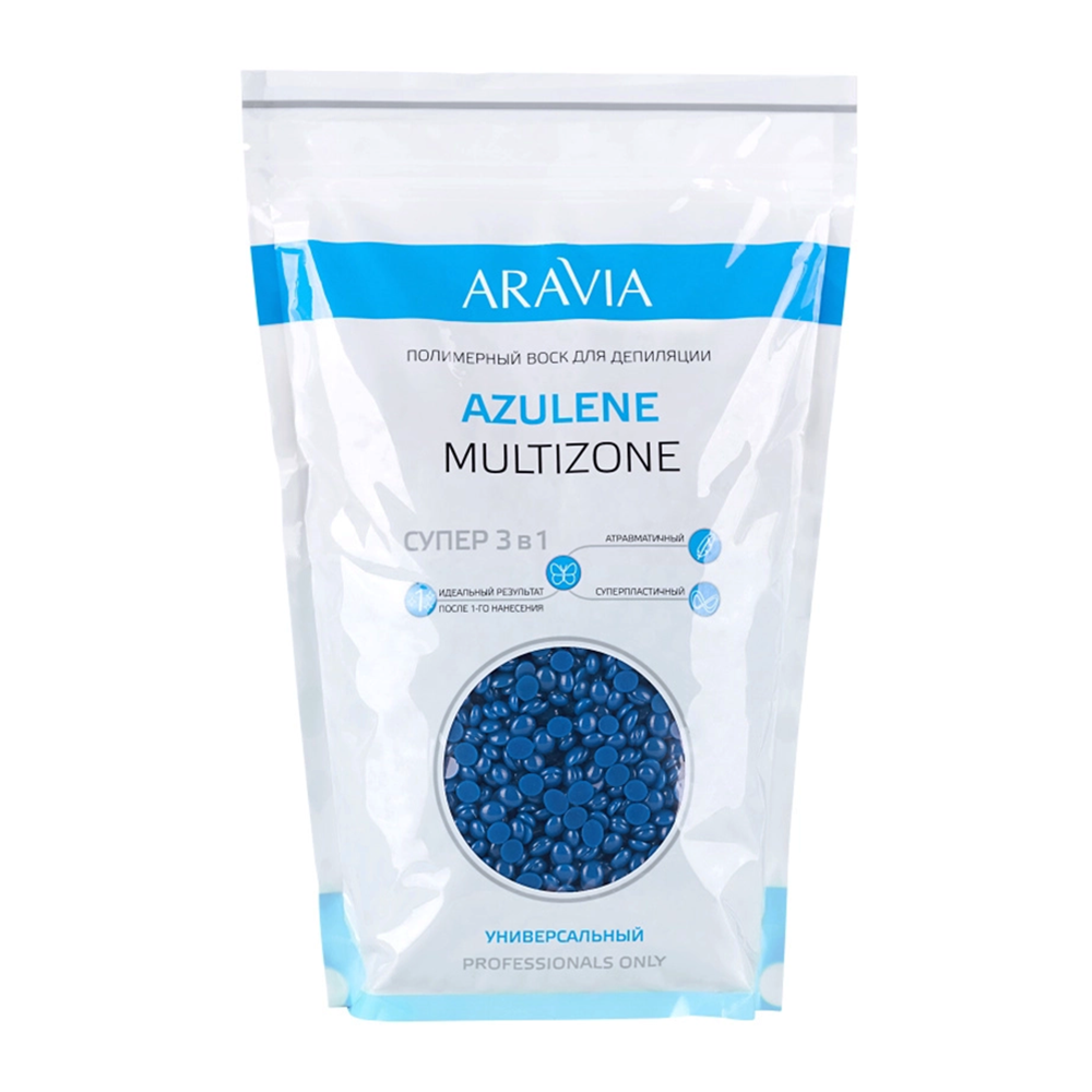 ARAVIA Воск полимерный универсальный для депиляции / ARAVIA Professional Azulene Multizone 1000 г