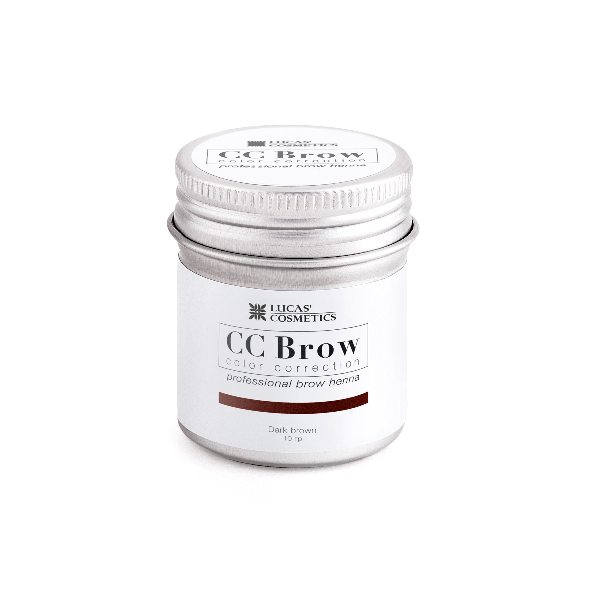 LUCAS’ COSMETICS Хна для бровей, темно-коричневый (в баночке) / CC Brow dark brown 10 г Lucas' Cosmetics