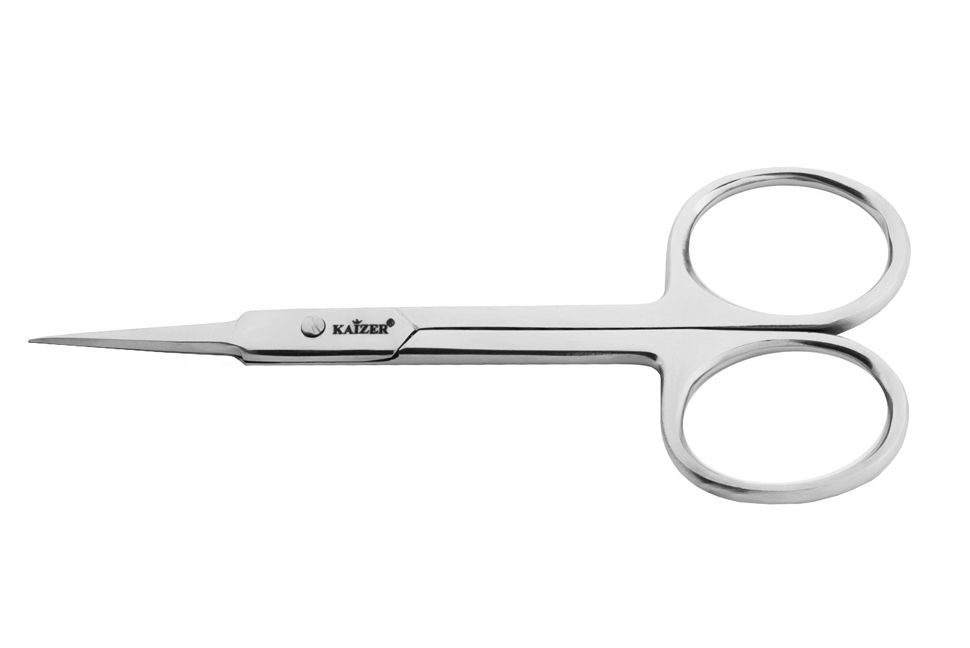 KAIZER Ножницы маникюрные для кутикулы, прямые, серебро, ручная алмазная заточка, фото 3