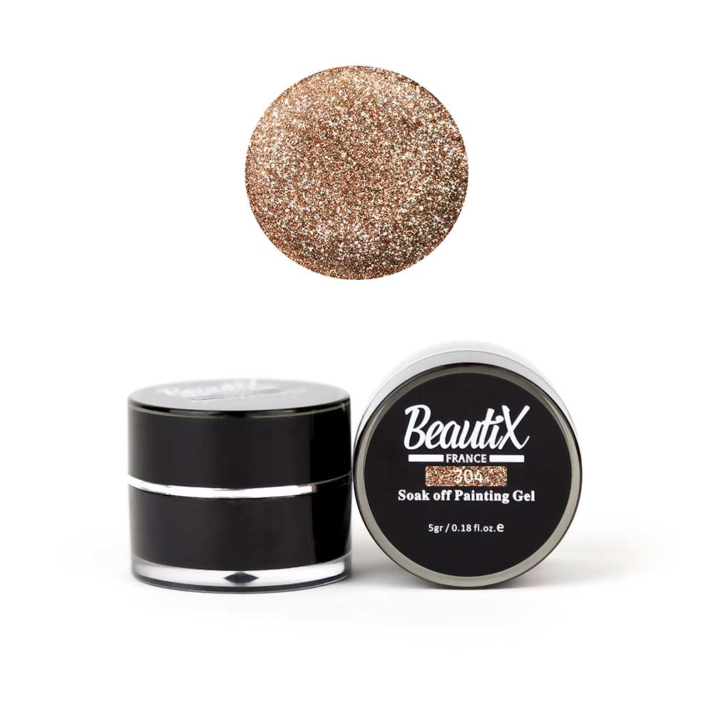 

BEAUTIX Глиттер крупнозернистый, 304 светло-серебряный / Gel Painting Glitz 5 г