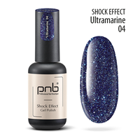 PNB 04 гель-лак для ногтей светоотражающий, ультрамарин / Gel Polish SHOCK EFFECT Ultramarine PNB UV/LED 8 мл, фото 1