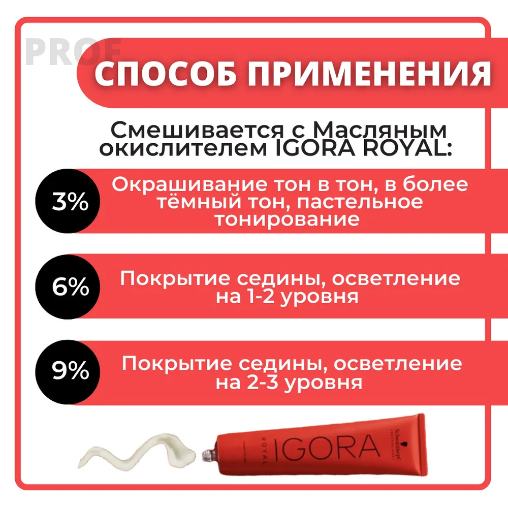 SCHWARZKOPF PROFESSIONAL 0-22 краска для волос Антиоранжевый микстон / Игора Роял 60 мл, фото 4